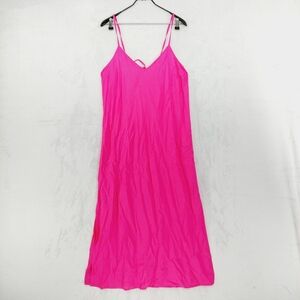 NEW  Old Navy - Vibrant Pink Adjustable Strap Maxi Dress P4787